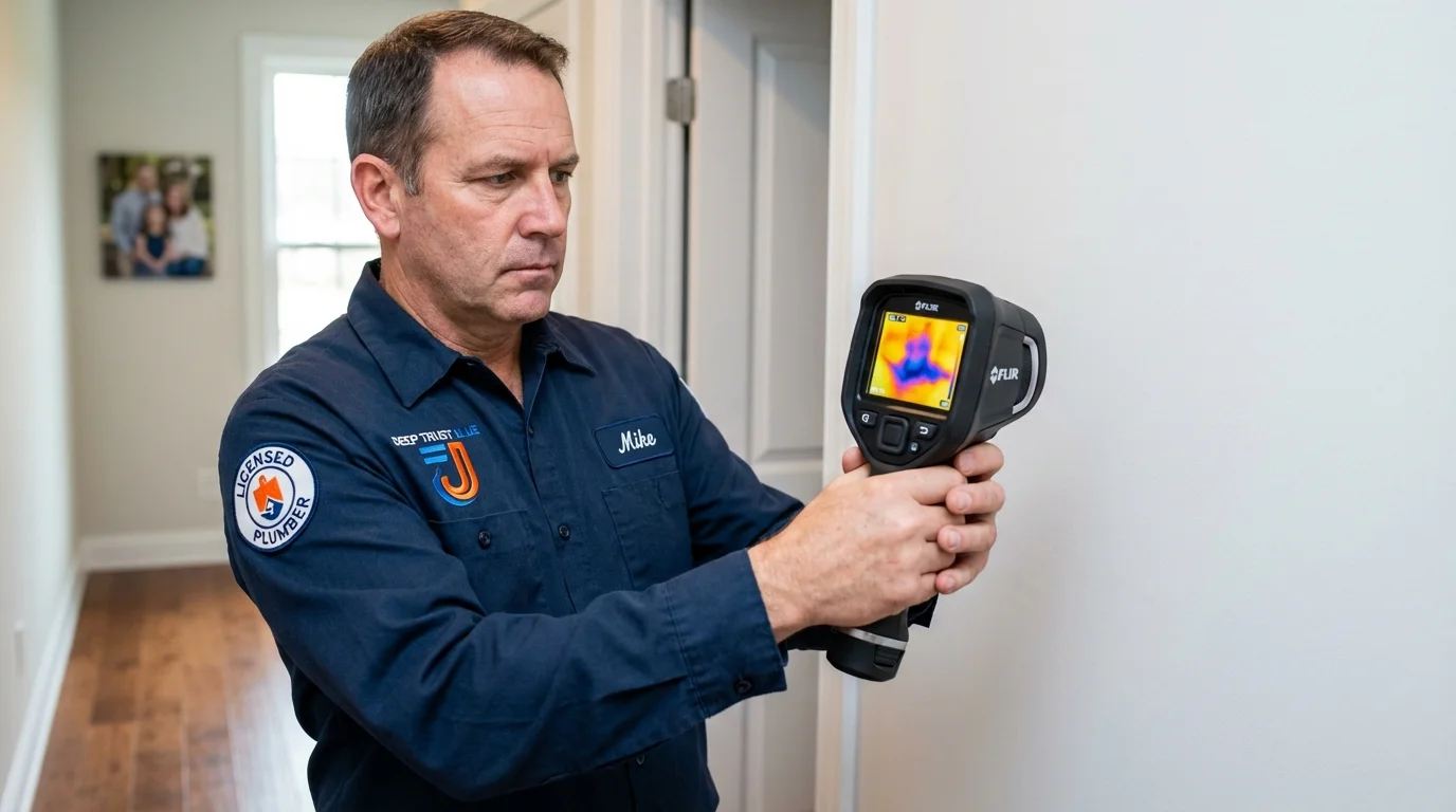 Thermal imaging leak detection by Johns Plumbing LLC in Saint Albans